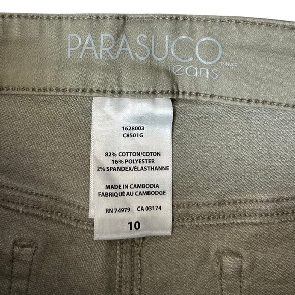 Parasuco Women’s Light Green Mid-Rise Jean Shorts | Size 10 - Picture 3 of 3